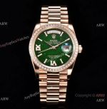 Swiss Rolex Day-Date 36 CS 2836 Watch with Green aventurine Diamond-set Dial 2023 New Release